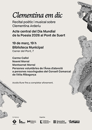 L'Alt Pirineu i Aran commemorarà el Dia Mundial de la Poesia amb actes a Tremp i al Pont de Suert